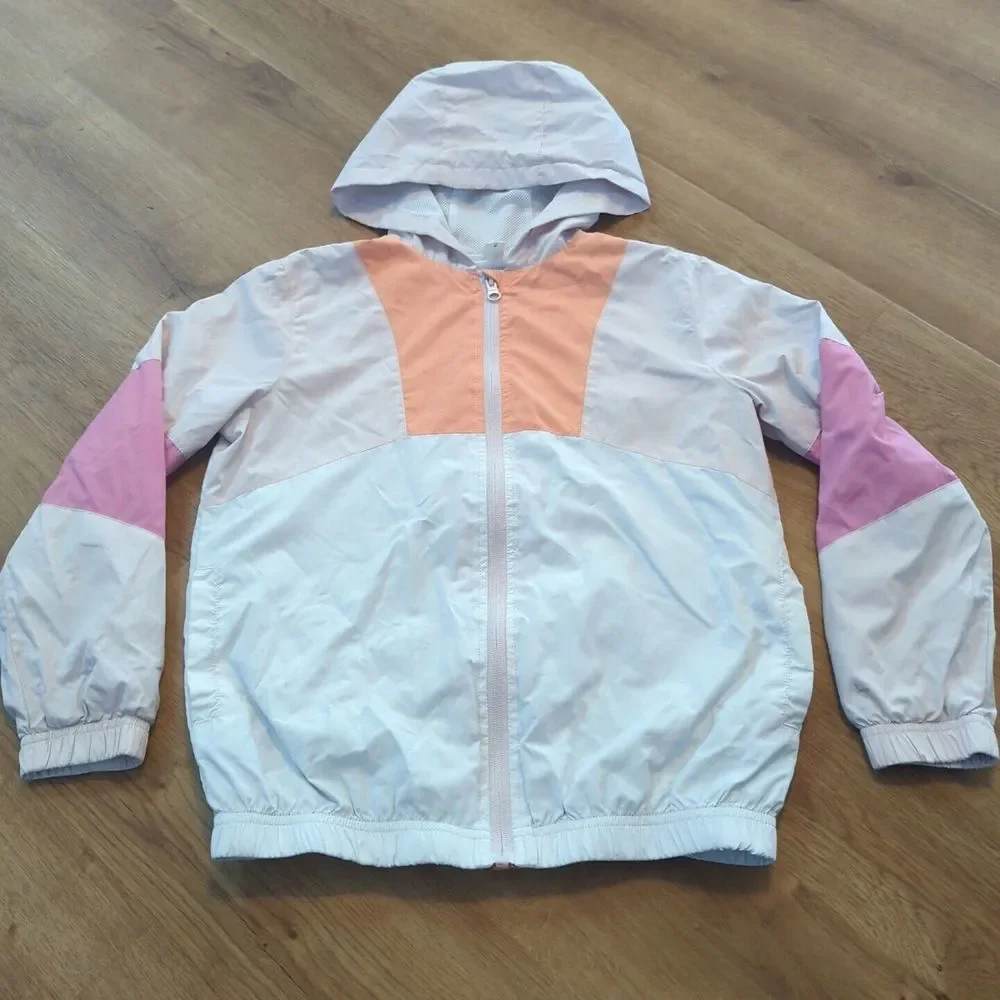 Little Girls Light Jacket, Ideology, Size M. Pink/Orange/White.  Cute!‎ C